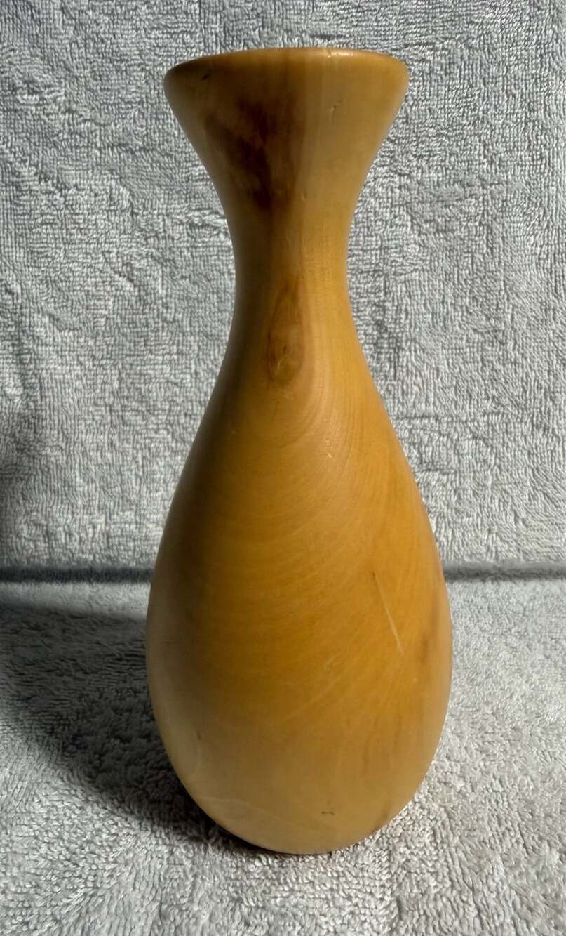 Spinning Aspen Wood Products Vase 8 Inch Tall